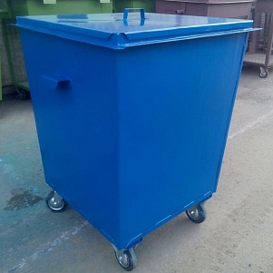 Контейнер 0,75 м3 для ТБО ГОСТ (с крышкой, на колесах)